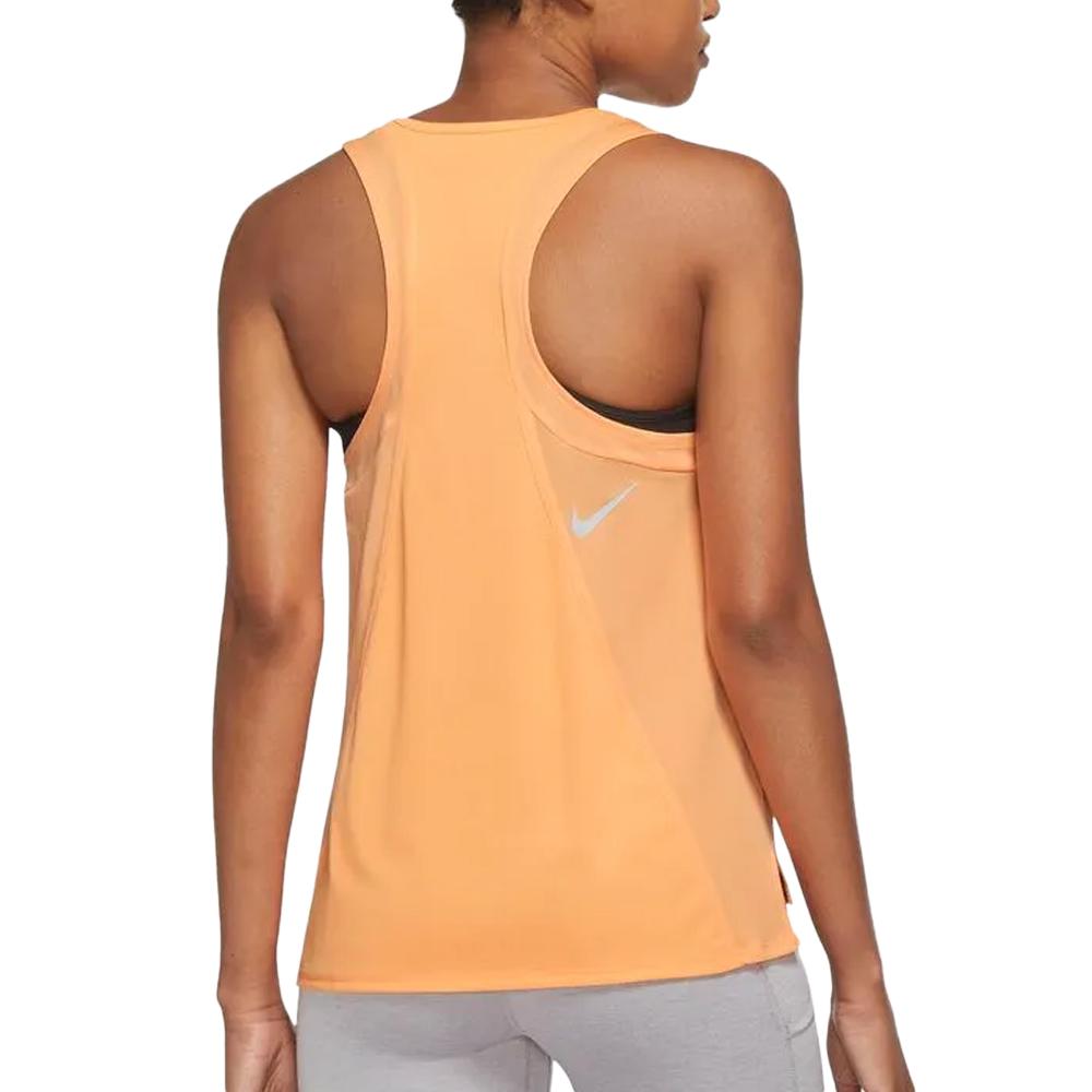 Débardeur Orange Femme Nike Singlet vue 2