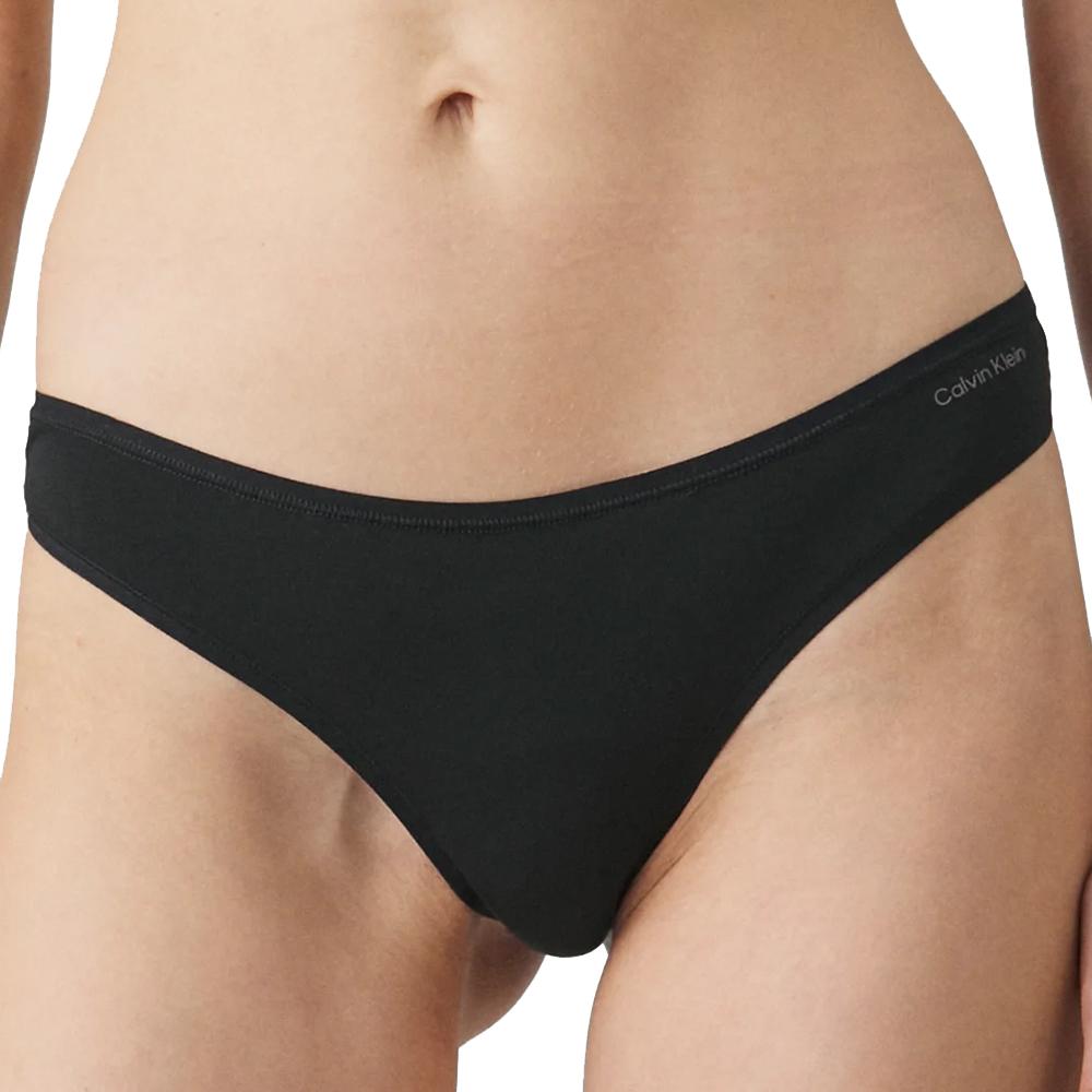String Noir Femme Calvin Klein Jeans Rise pas cher