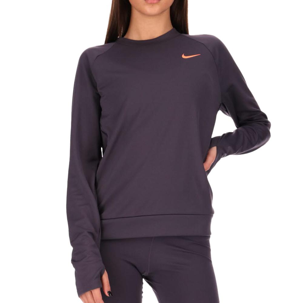 T-shirt Manches Longues Violet Femme Nike Mid pas cher