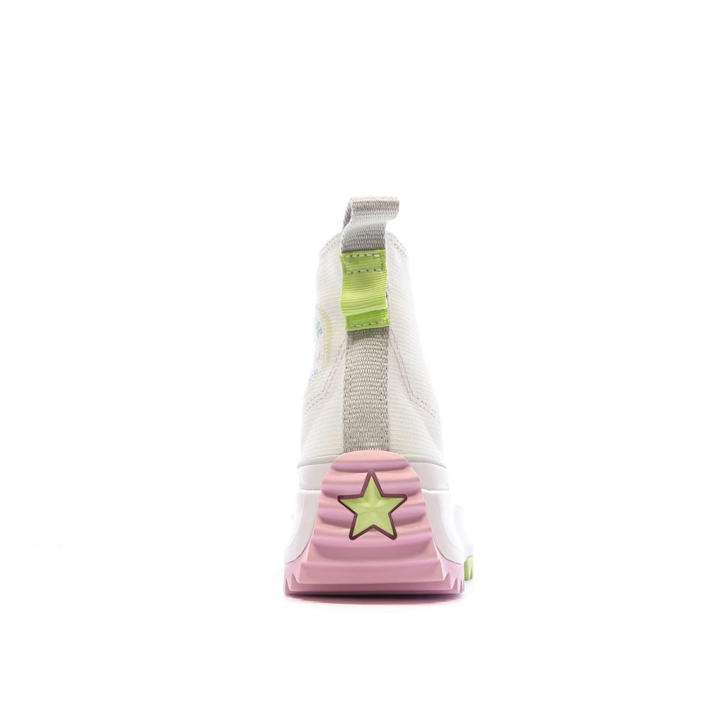 Baskets Blanches/Roses/Bleu Femme Converse Run Star Hike vue 3
