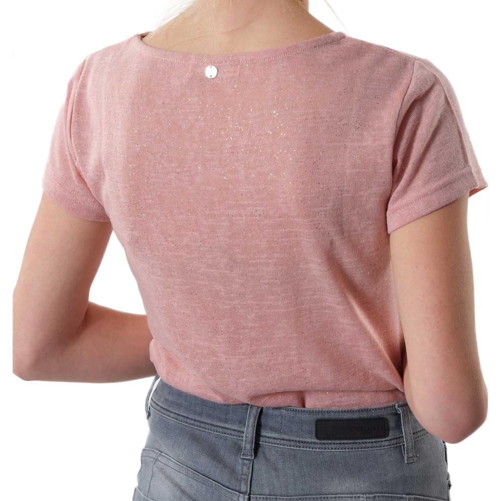 T-shirt Rose Femme Deeluxe Glitter To W vue 2