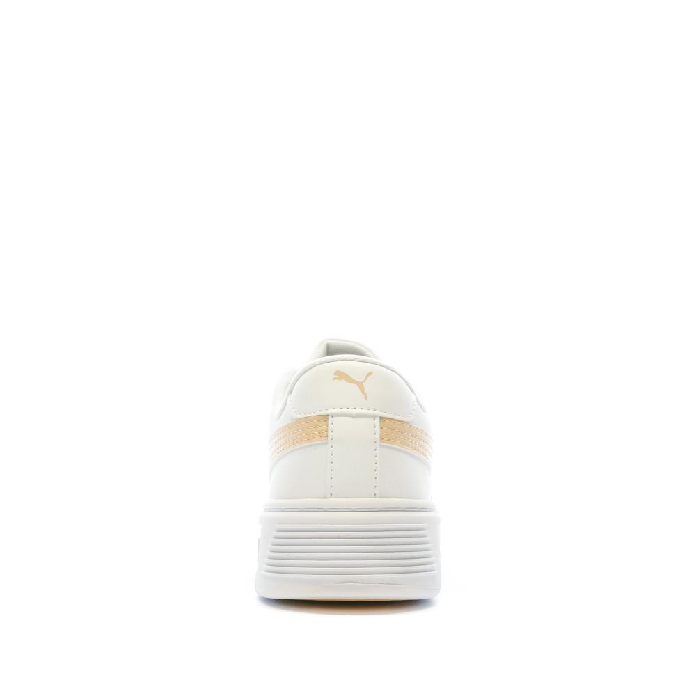 Baskets Blanches/Beige Femme Puma Smash Platform V3 vue 3