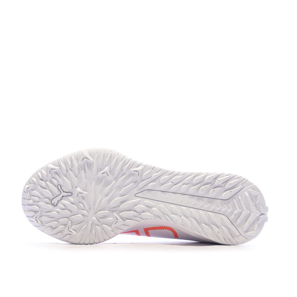 Chaussures de football Blanches/Oranges Garçon Puma Ultra 5 Play vue 5