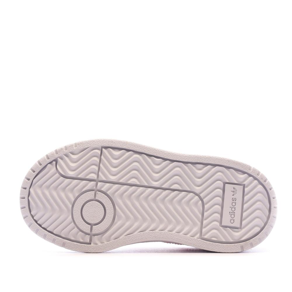 Baskets Blanche/Rose Fille Adidas Team Court vue 5