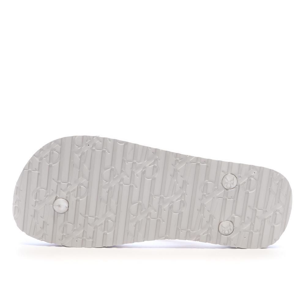 Tongs Grise Femme Calvin Klein Jeans Flip Flop Tpu Metall vue 2