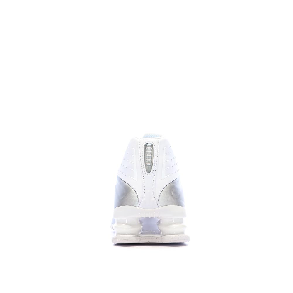 Baskets Blanches Homme Nike Shox R4 vue 3