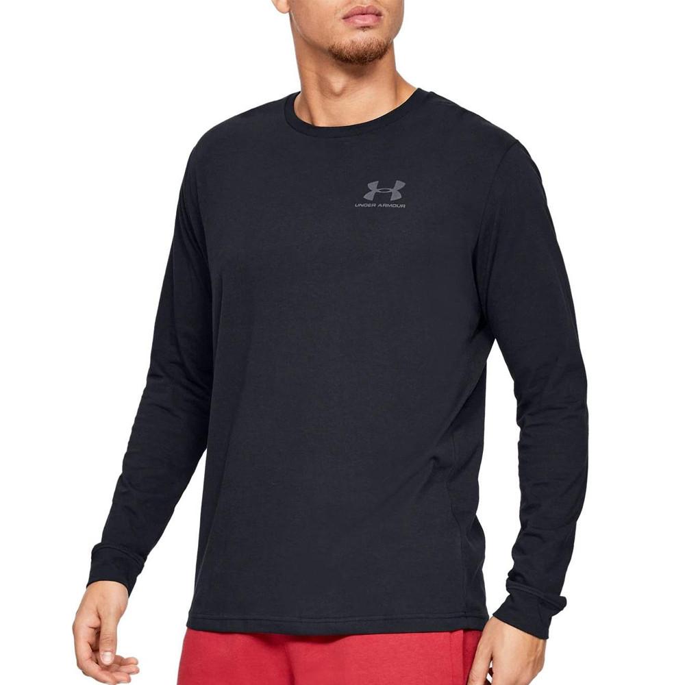 T-shirt noir manches longues homme Under Armour Sportstyle pas cher