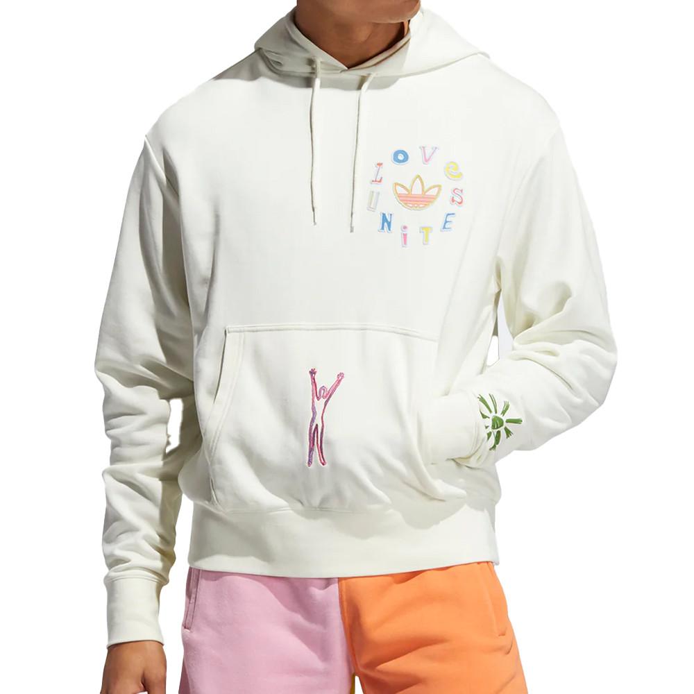 Sweat à Capuche Écru Homme Adidas Love Unites Hoo pas cher