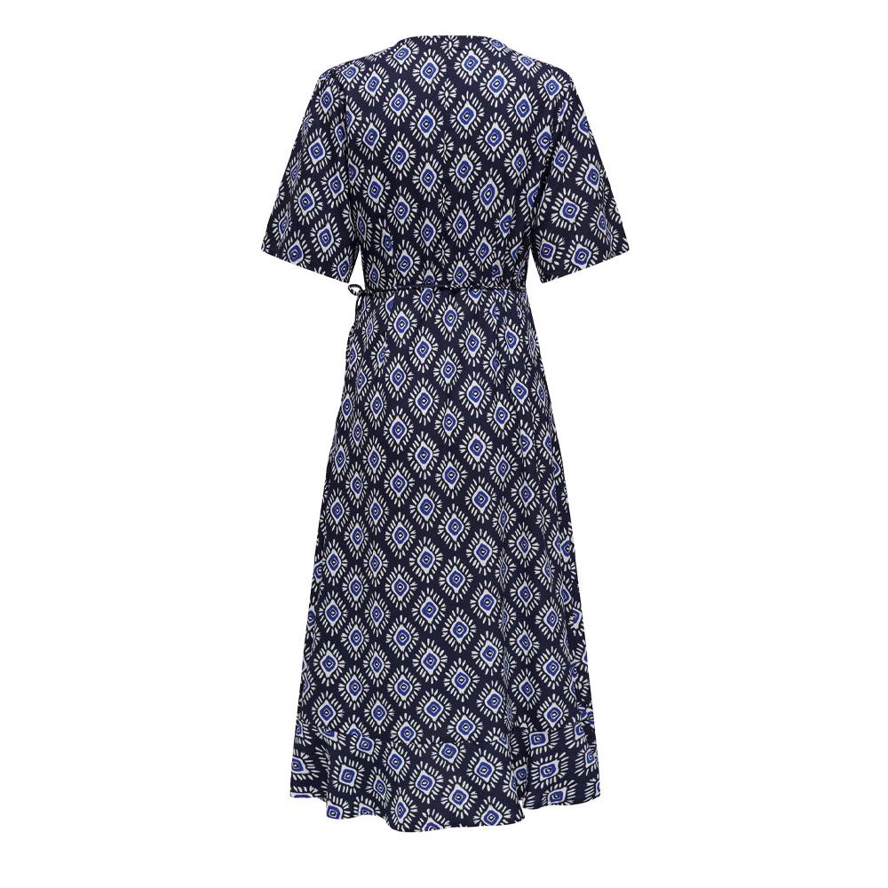 Robe longue Noir/Bleu Femme Only Leah vue 2