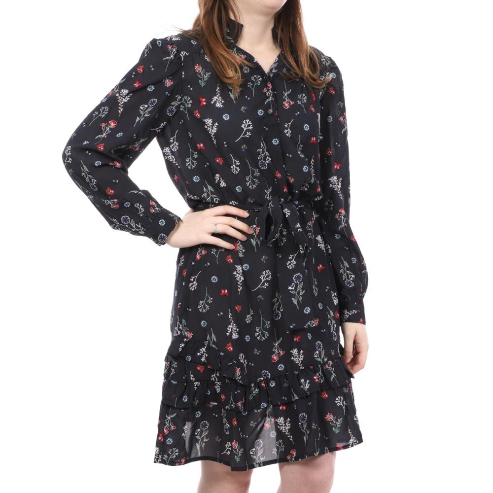 Robe Marine à fleurs Femme Josephin Rosa pas cher