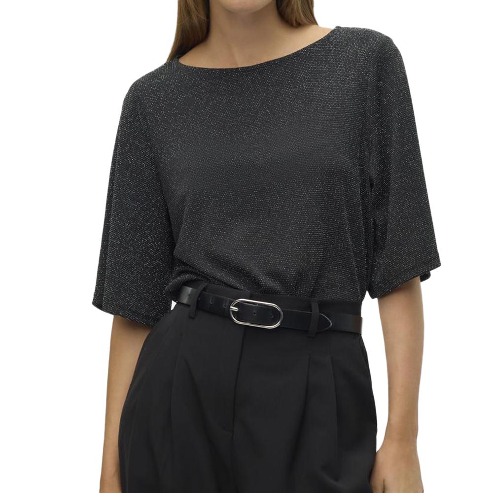 Top Noir/Argenté Femme Vero Moda Kanva pas cher