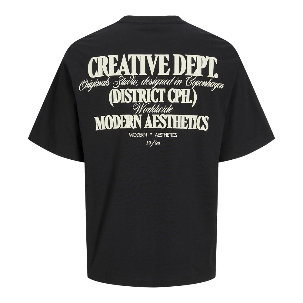 T-Shirt Noir Garçon Jack & Jones Roxbury vue 2