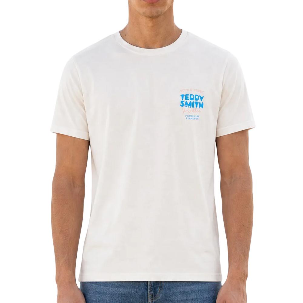 T-Shirt Blanc Homme Teddy Smith Pickles pas cher