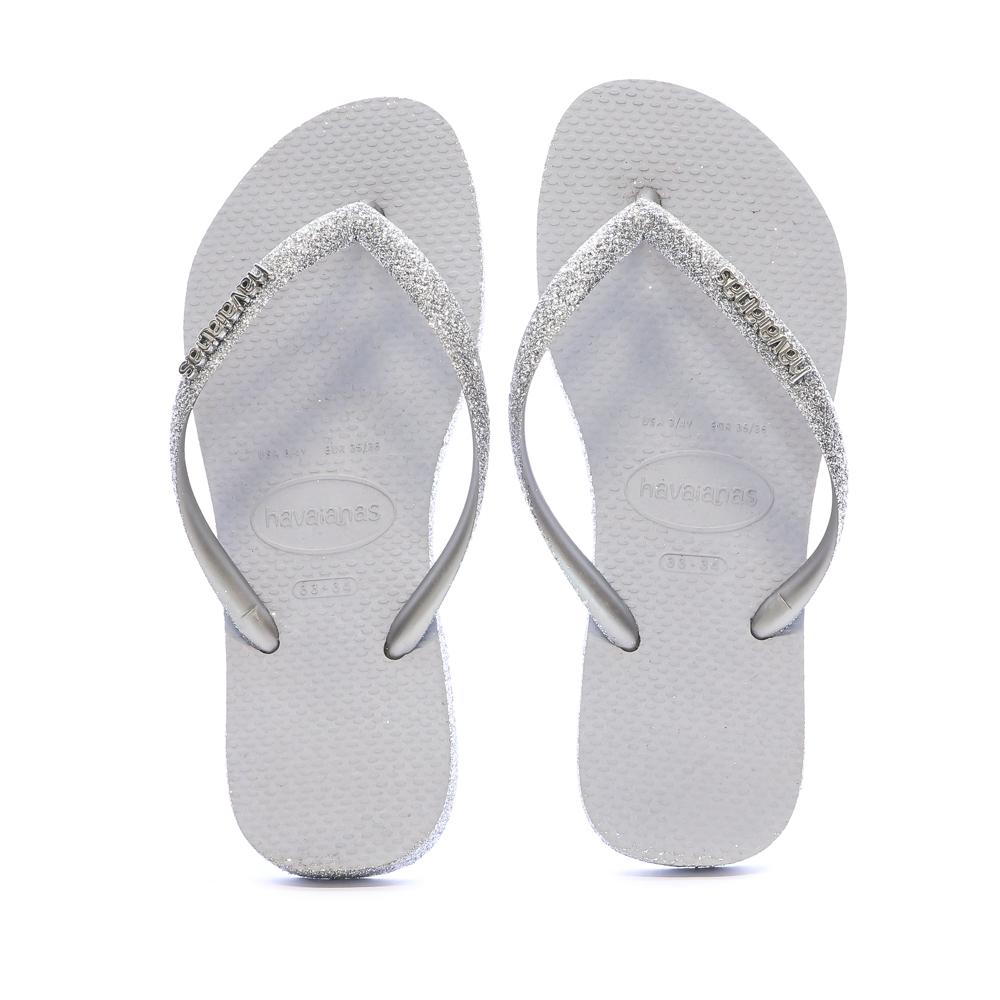 Tongs Grises Femme Havaianas Hav Slim Sparklie vue 3