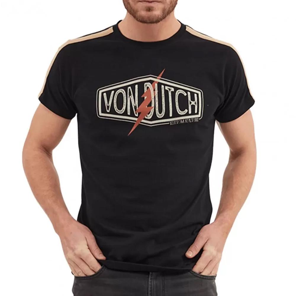 T-shirt Noir Homme Von Dutch FLASH pas cher