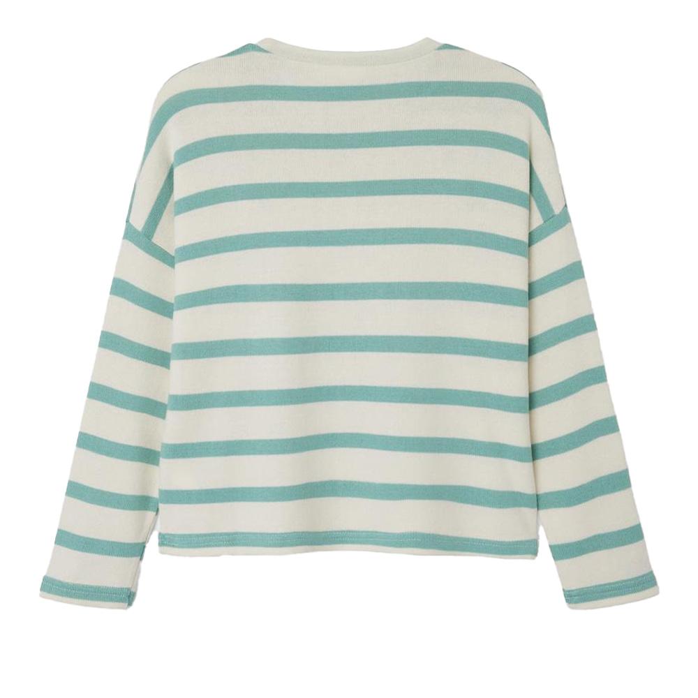 Girl's Name It Follina Beige/Green Stripes Sweater Photo of the Espace des Marques %store% store - view of %key%