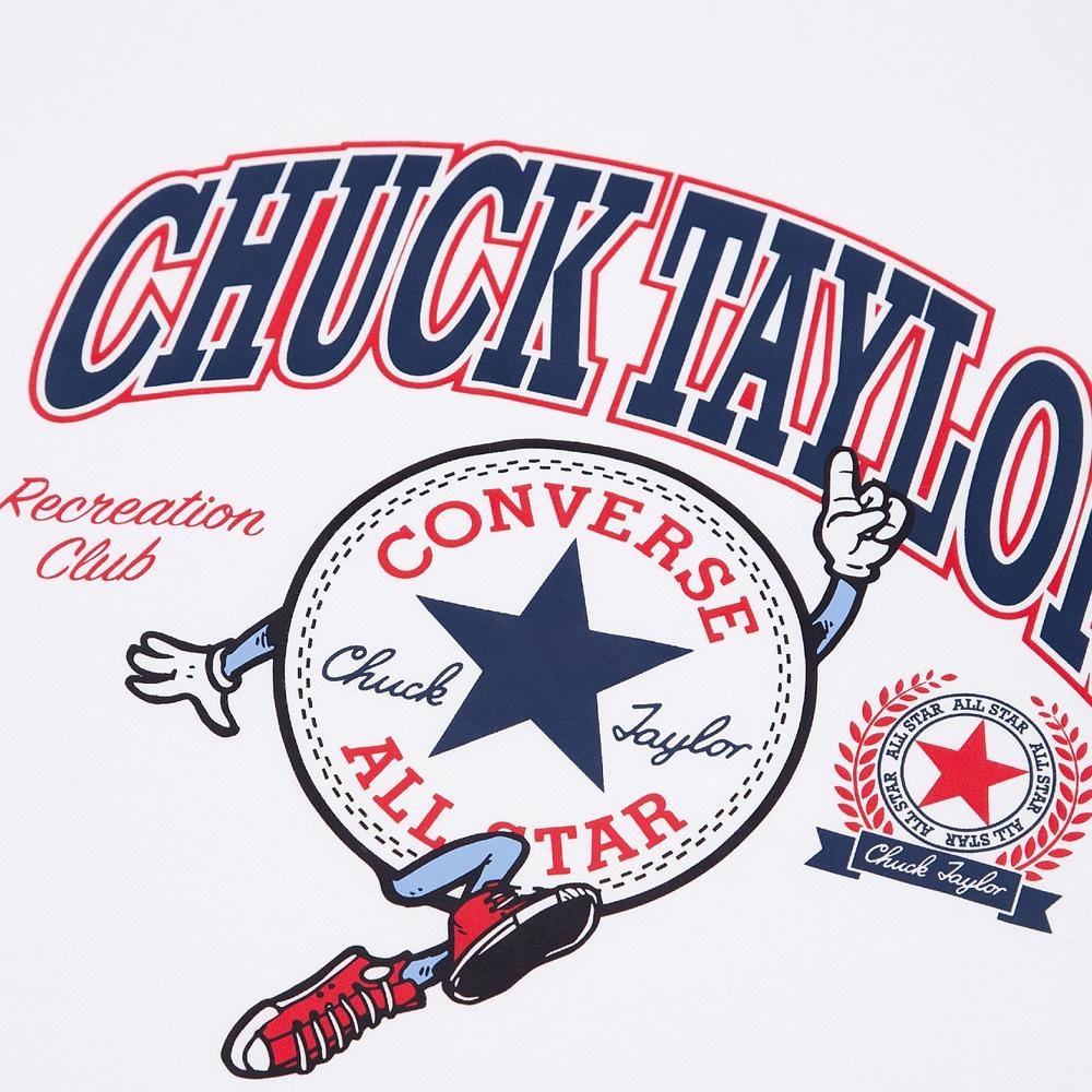 T-shirt Blanc Homme Converse Chucks Retro Collegiate vue 2