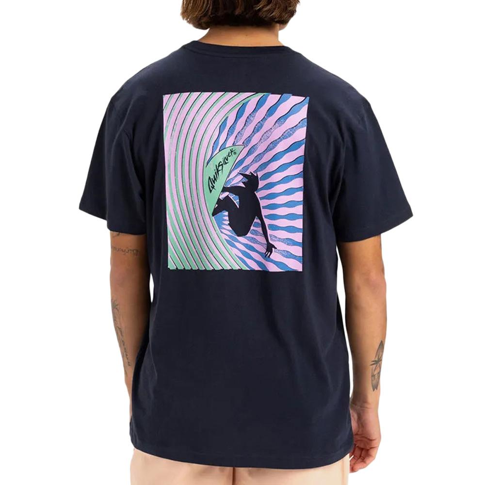 T-Shirt Marine Homme Quiksilver Window Pane vue 2