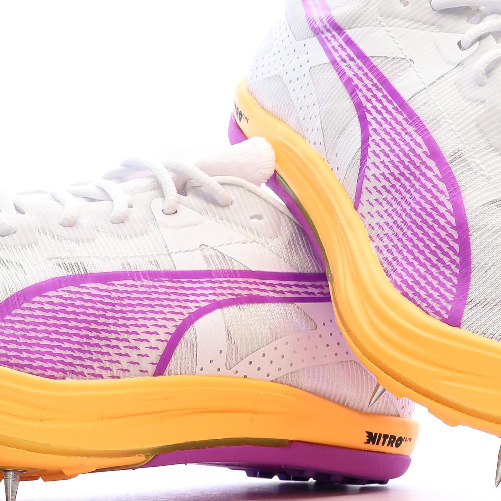 Chaussures Athlétisme Blanc/Rose Mixte Puma Crossfox Nitro Elite vue 7