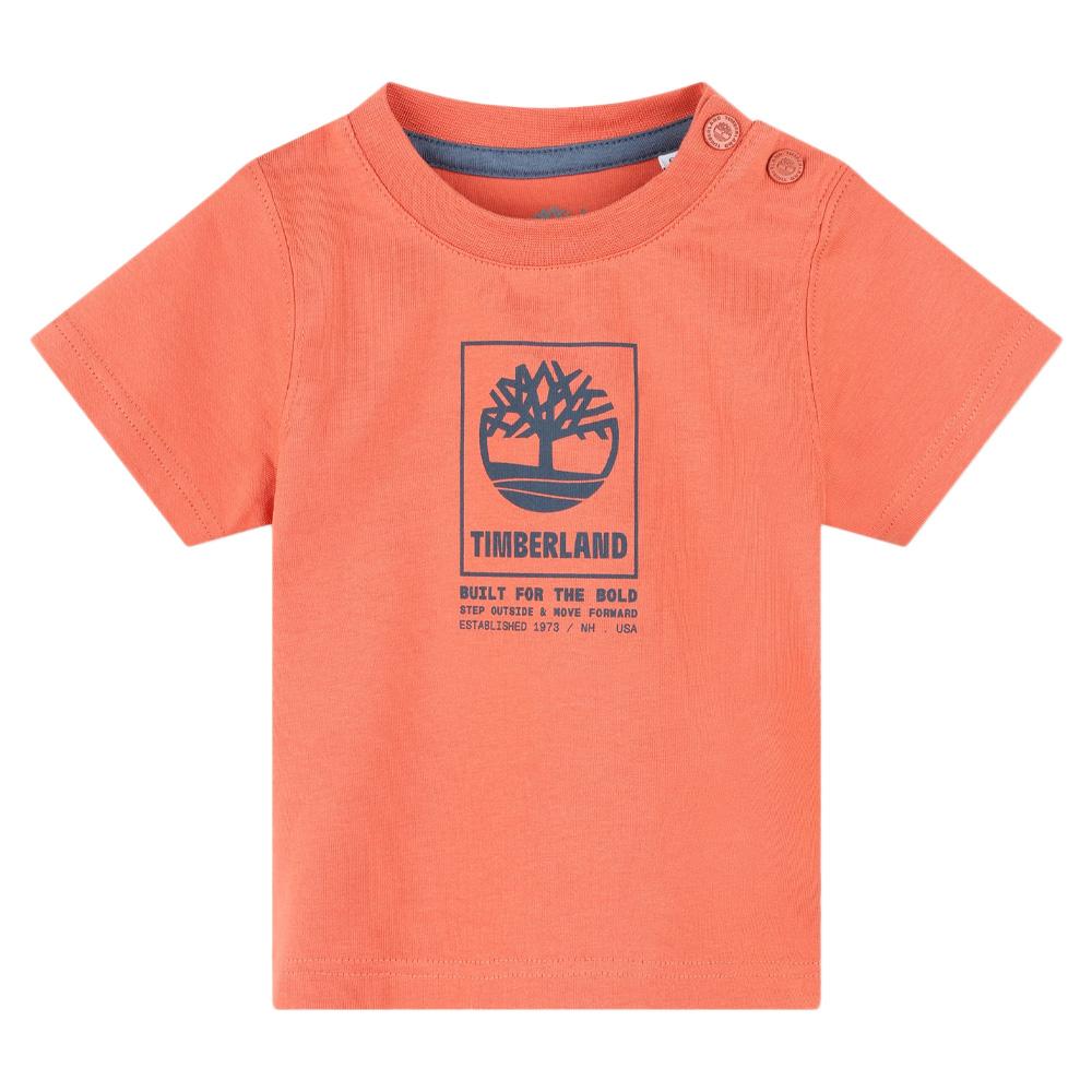 T-shirt Orange Bébé Timberland T60100 pas cher