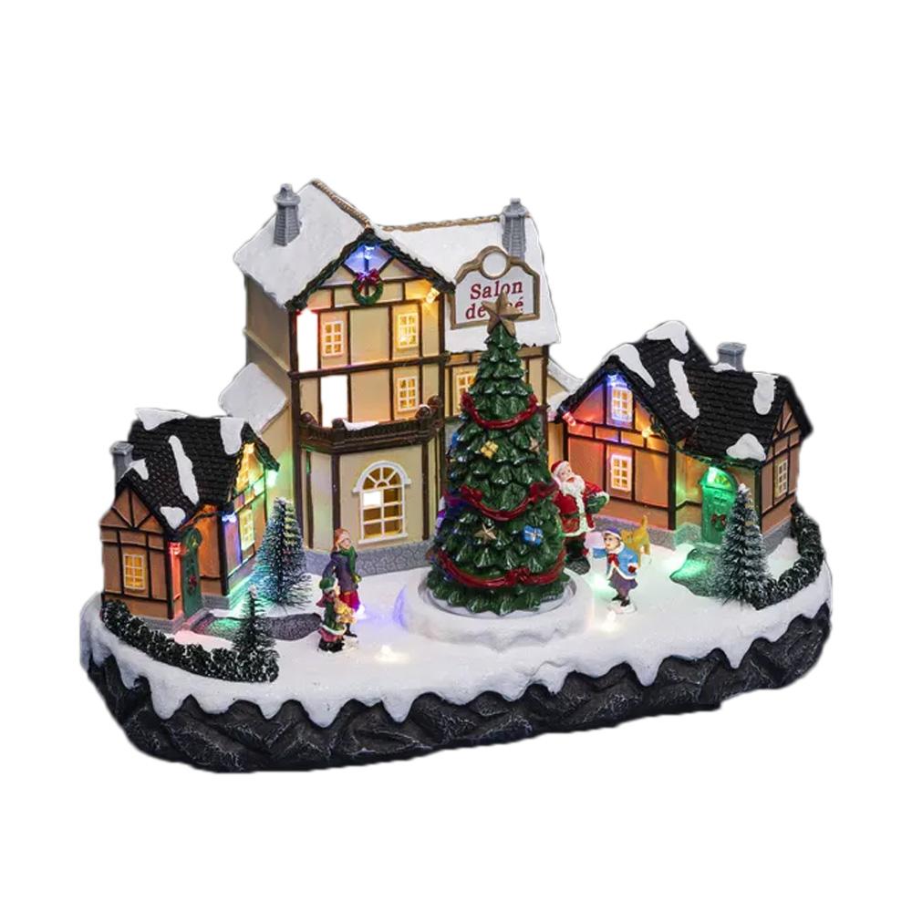 Village de Noel illuminer Atmosphera Salon De Thé pas cher