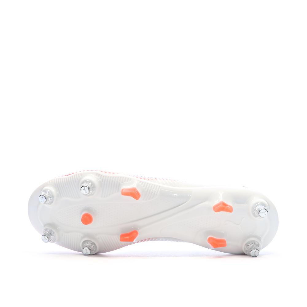 Zapatillas de fútbol blancas/naranjas para hombre Puma Future 8 Match ver 5