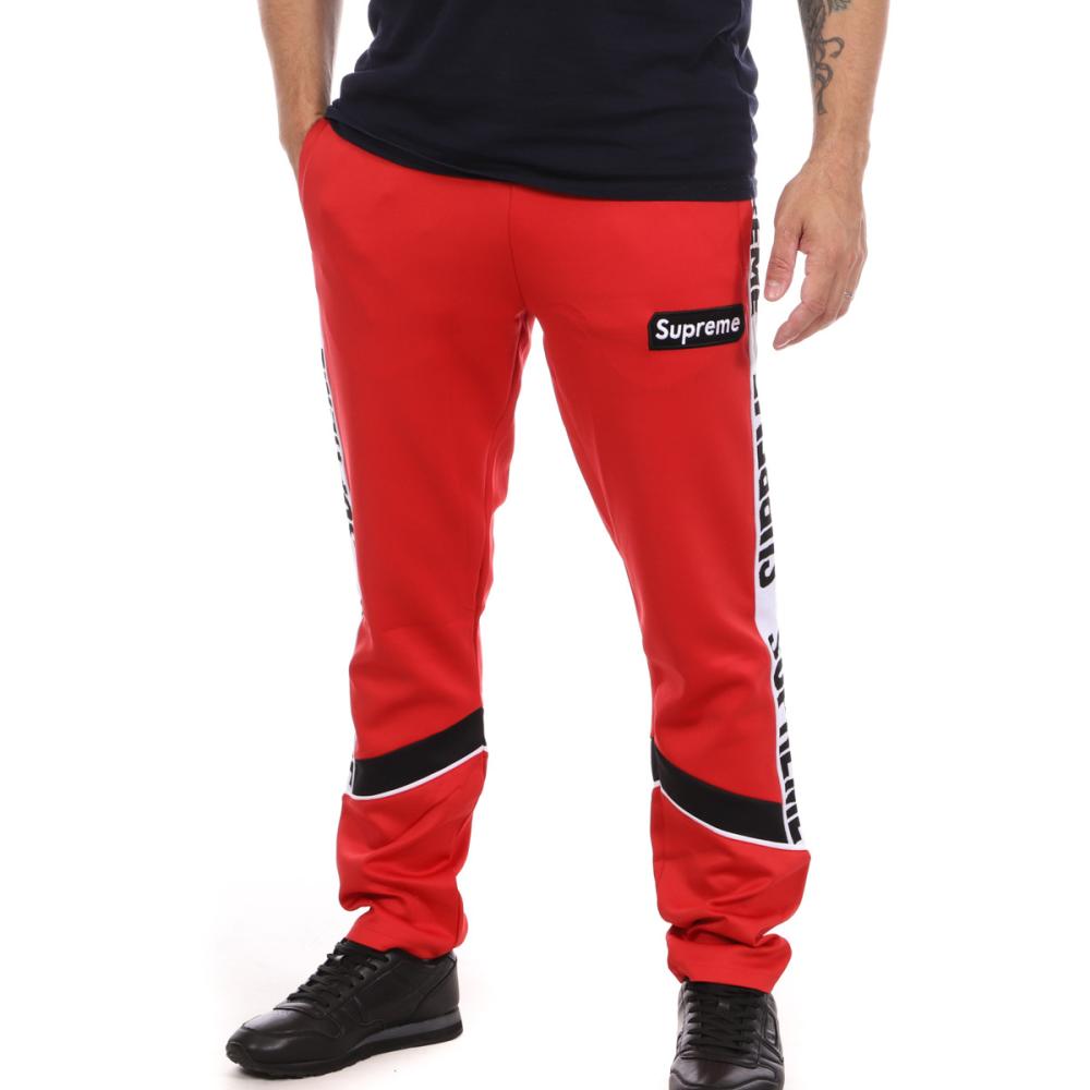 Pantalon de survêtement Rouge Homme Supreme Grip Samo pas cher