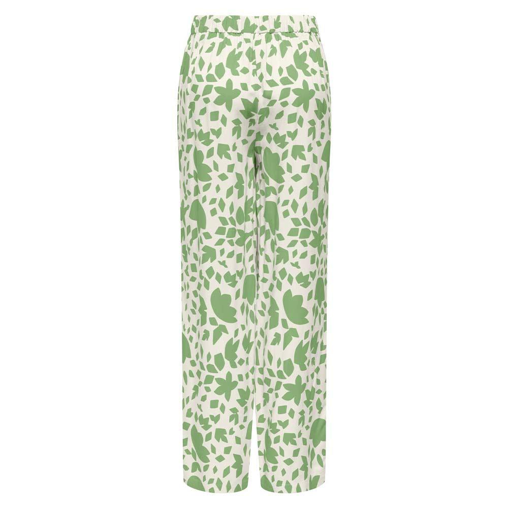 Pantalon fluide Beige/Vert Femme Only Selina vue 2