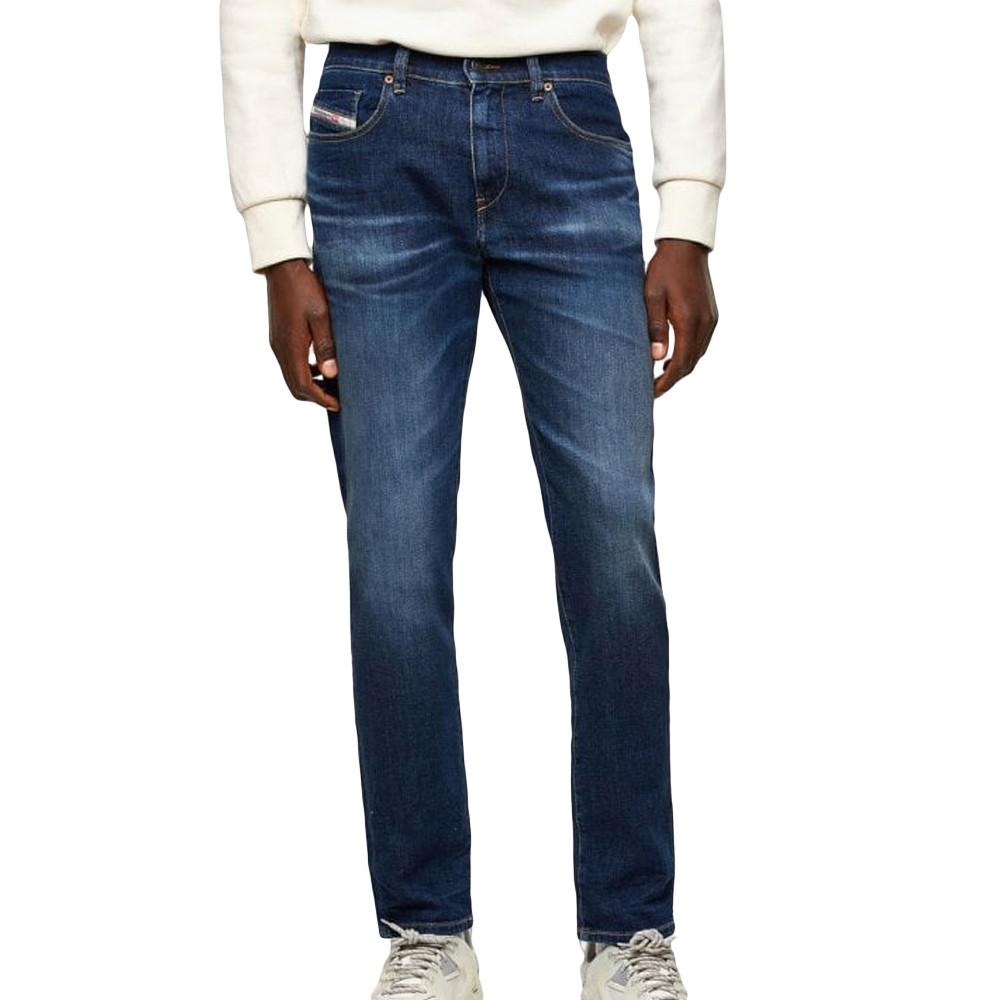 Jean Slim Bleu foncé classique homme Diesel D-strukt pas cher