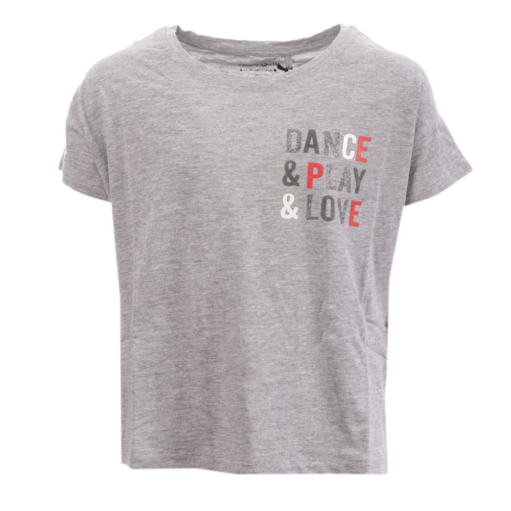 T-shirt Gris Fille Teddy Smith Funny pas cher