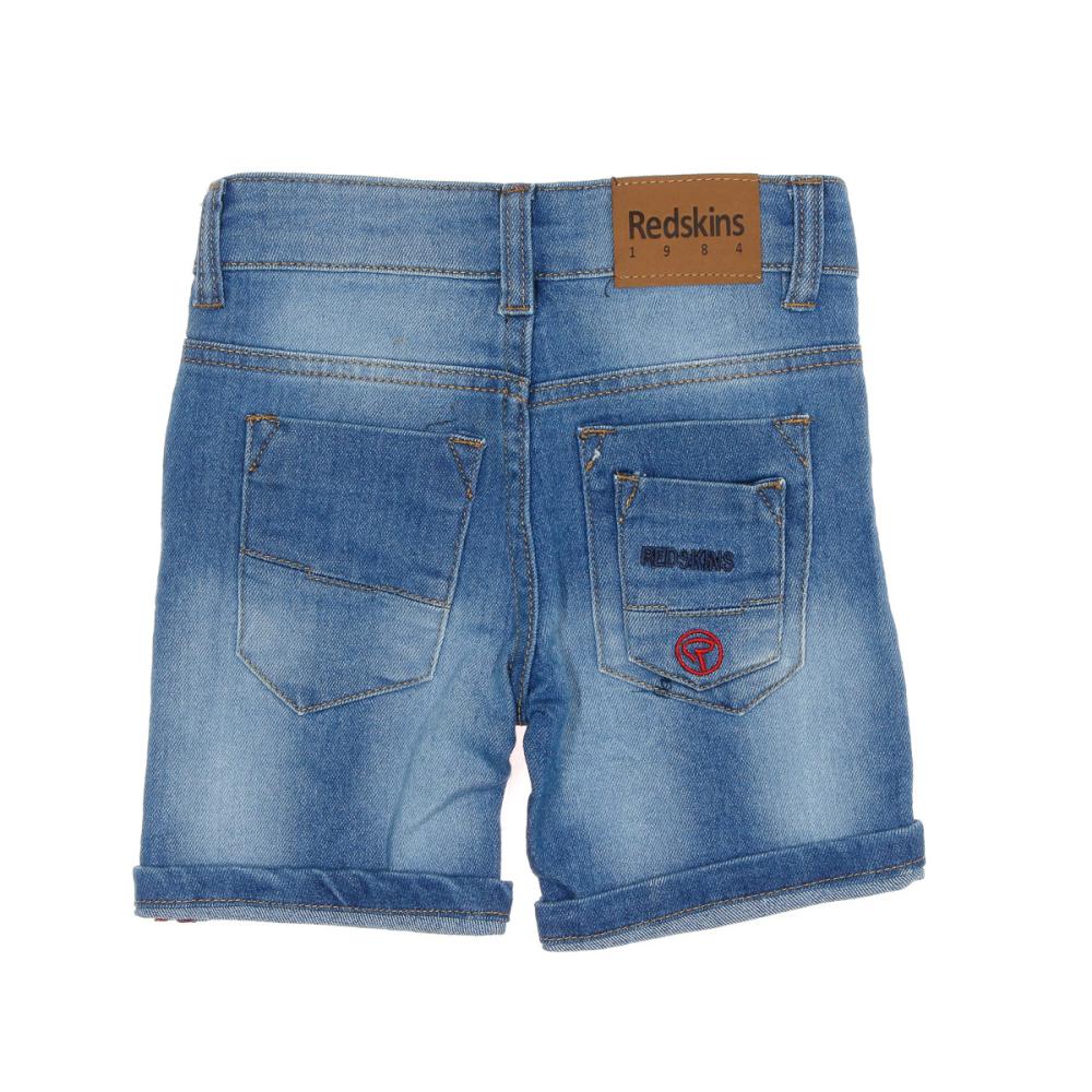 Short en Jean Bleu Clair Enfant Redskins 45648 vue 2