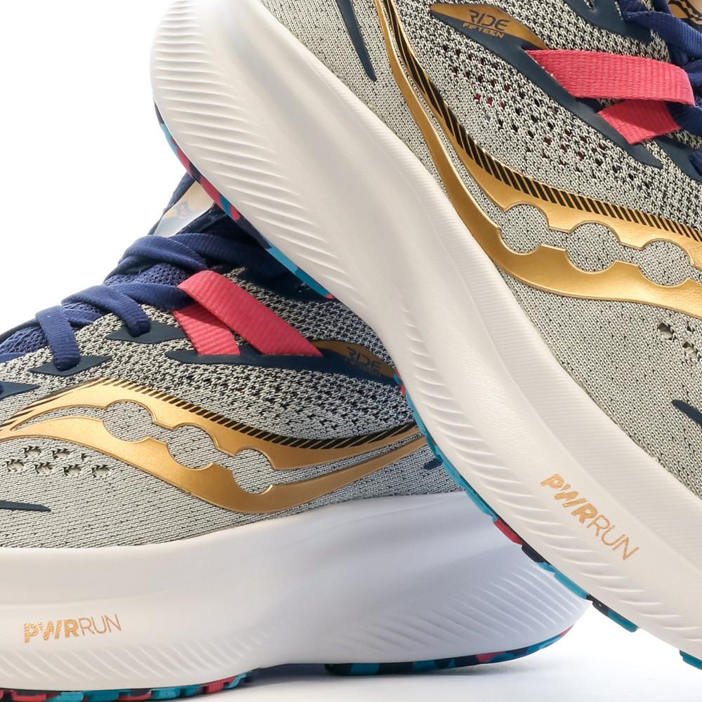 Chaussures de running Grises Femme Saucony Ride 15 Night vue 7