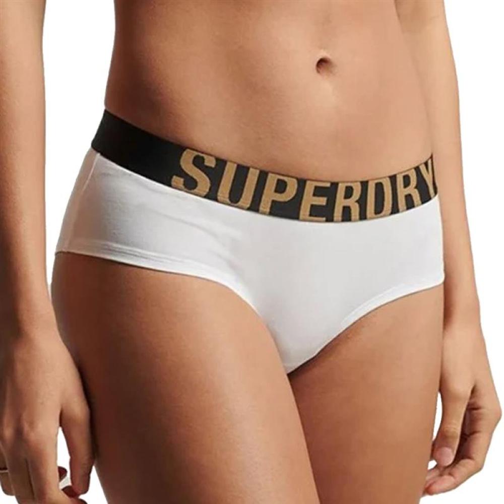 Culotte Blanche Femme Superdry Large Logo Hipster pas cher