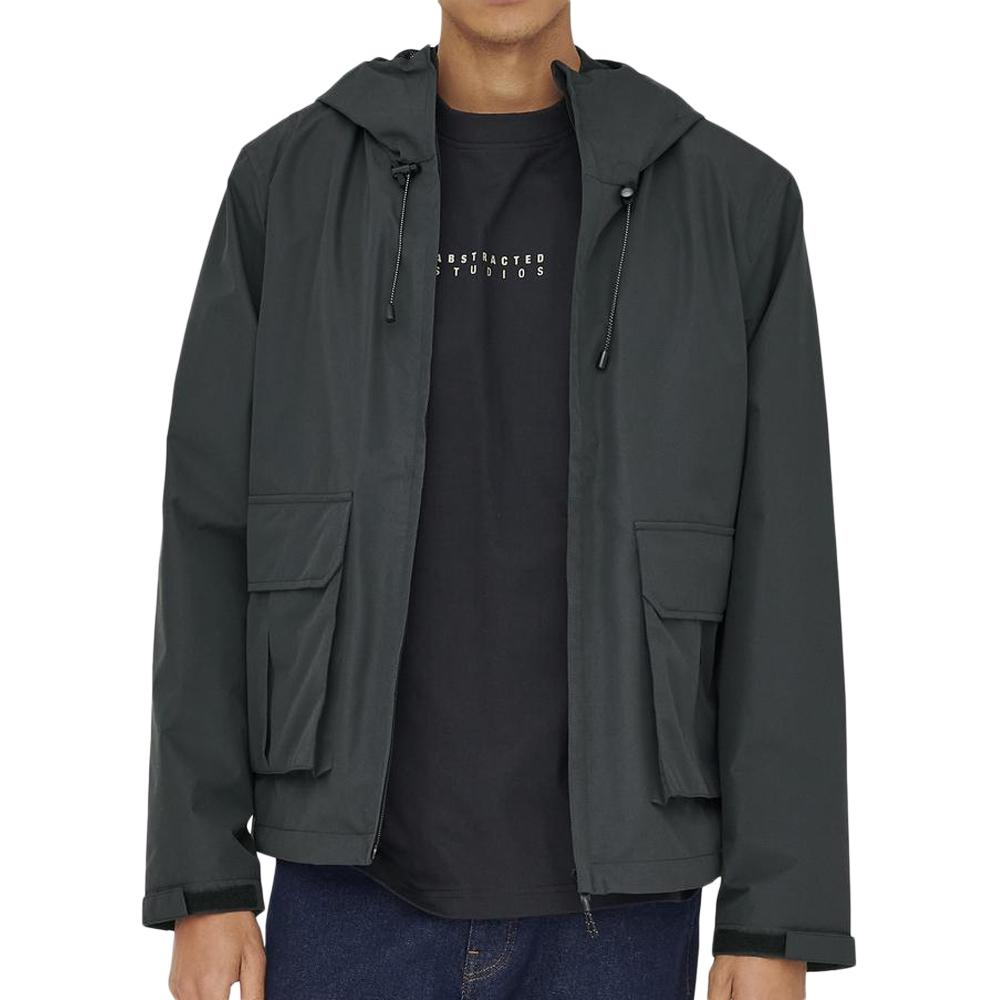 Manteau Noir Homme Only & Sons Donny Life pas cher