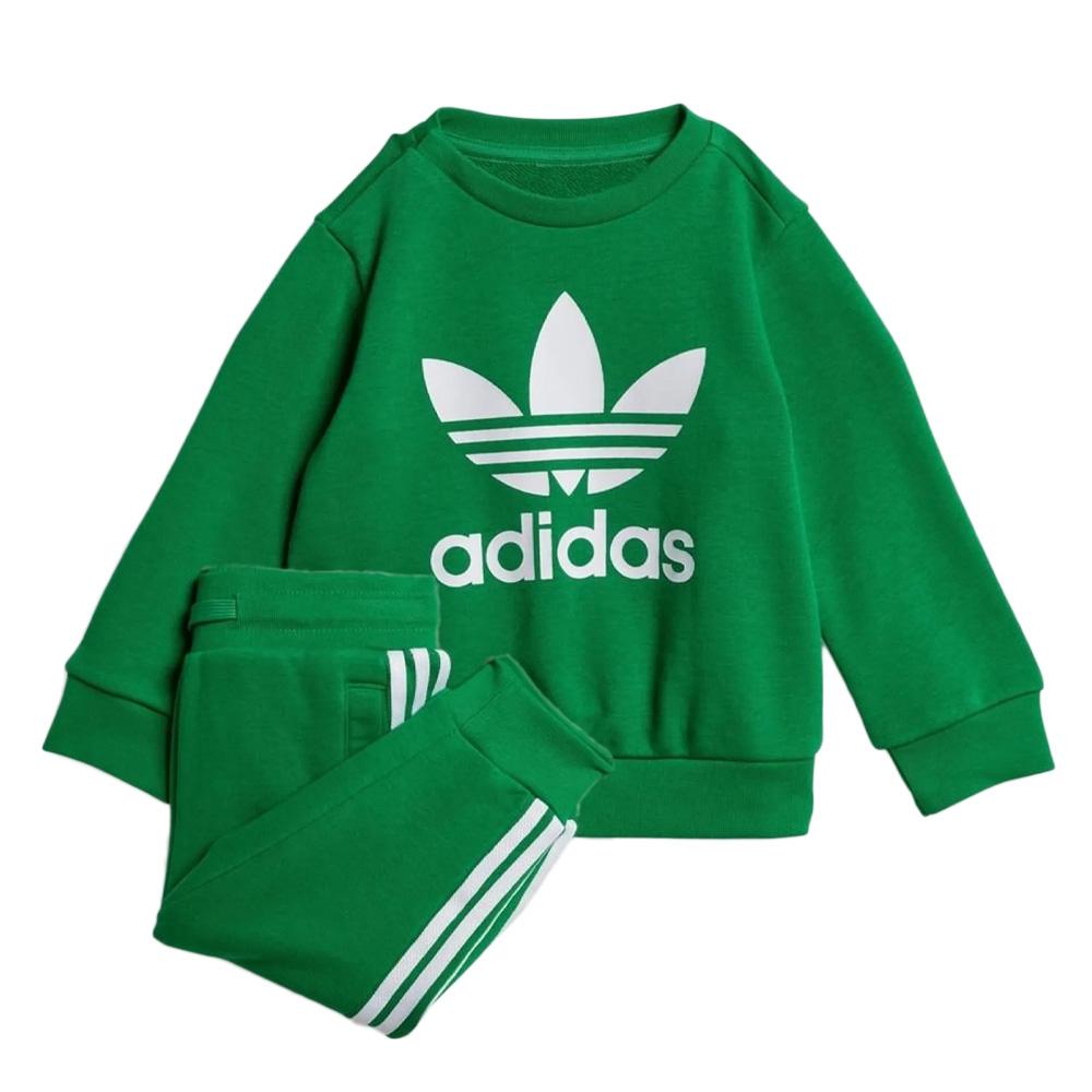 Survêtement Vert Mixte Adidas Crew Set pas cher