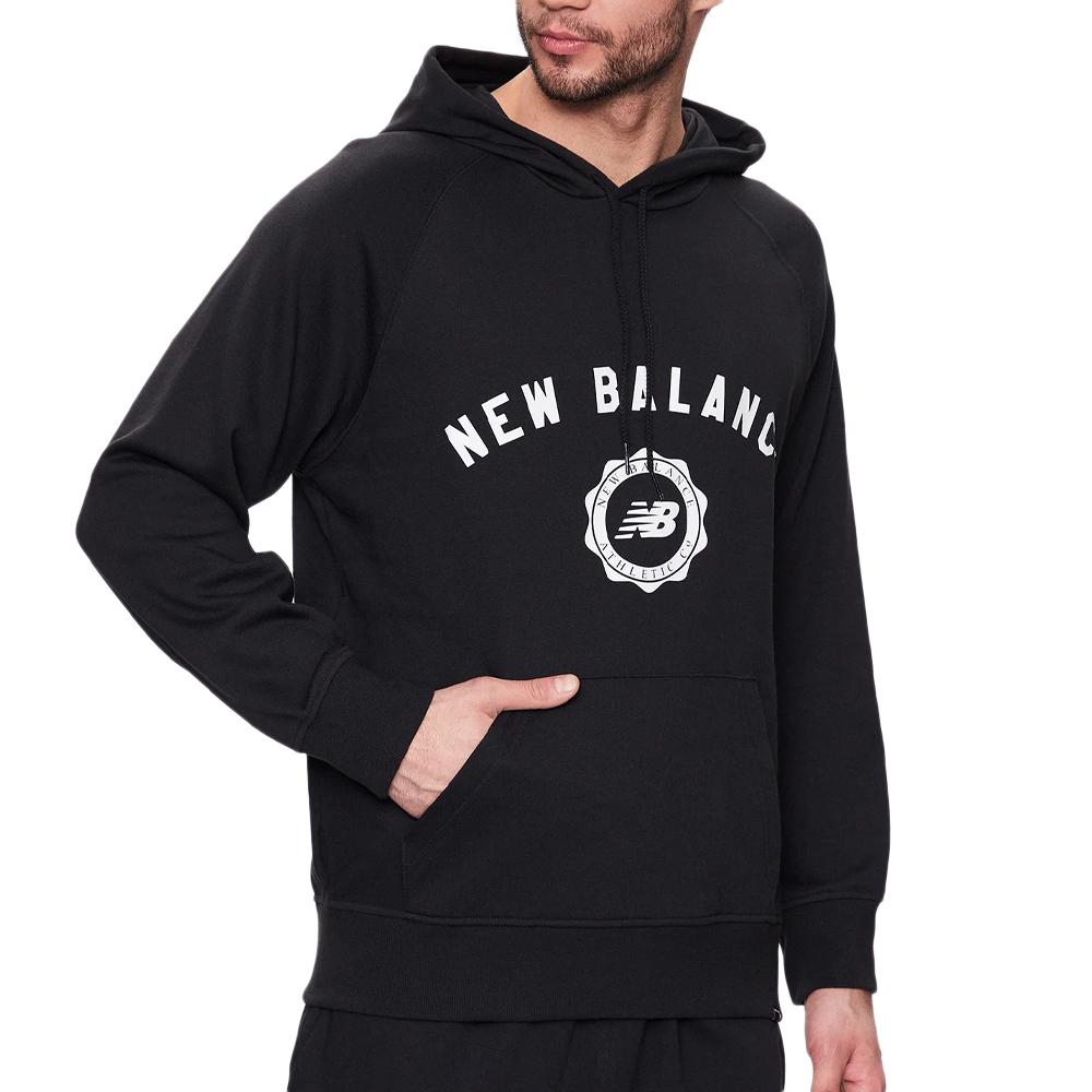 Sweat à Capuche Noir Homme New Balance Seasonal pas cher