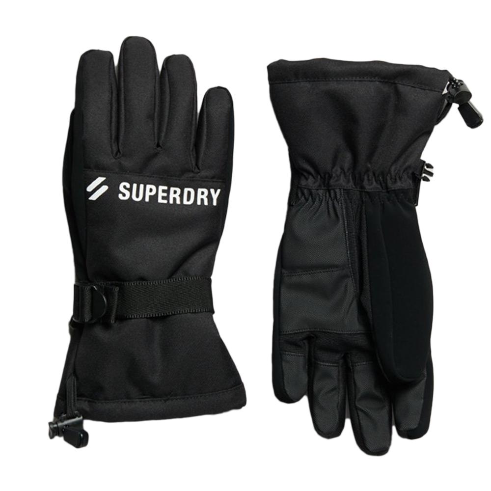 Gants de Ski Noir Mixte Superdry Snow Gloves pas cher
