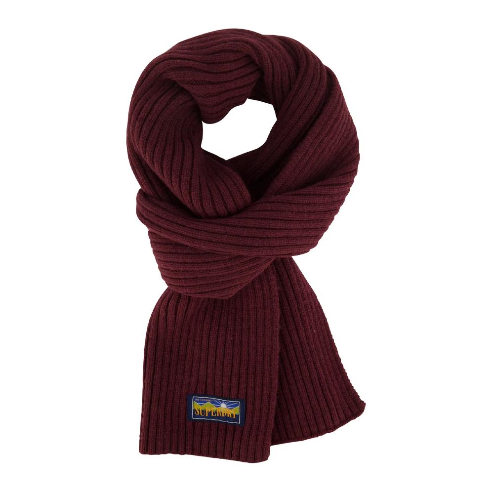 Écharpe Bordeaux Femme Superdry Vintage pas cher