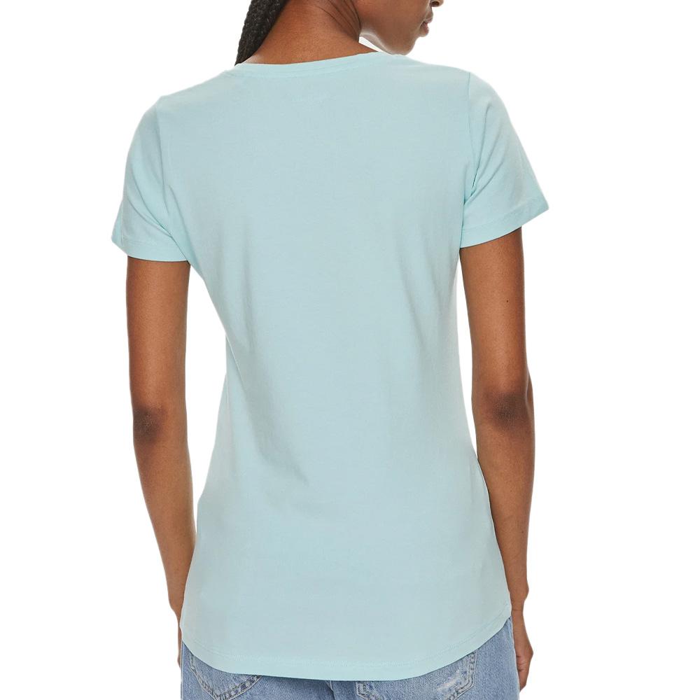 T-shirt Bleu Ciel Femme Pepe jeans New Virginia vue 2