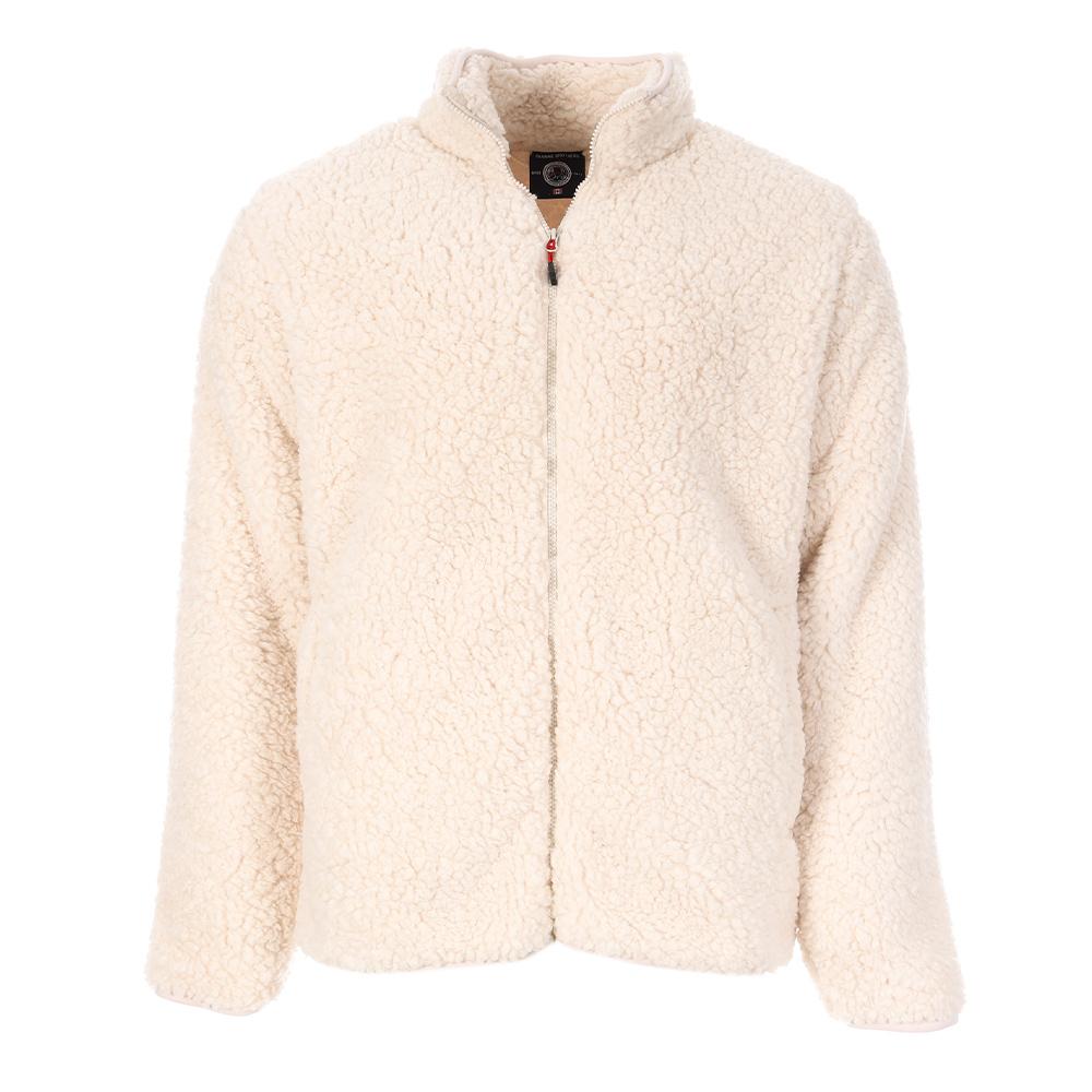 Veste Sherpa Écru Homme Paname Brothers Full Zip pas cher