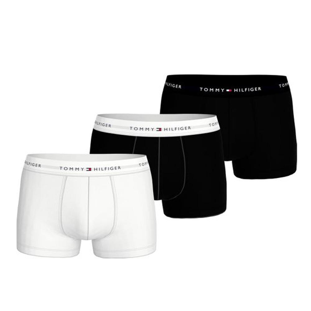 X3 Boxers Noir/Blanc Homme Tommy Hilfiger 3p Trunk Dtm pas cher