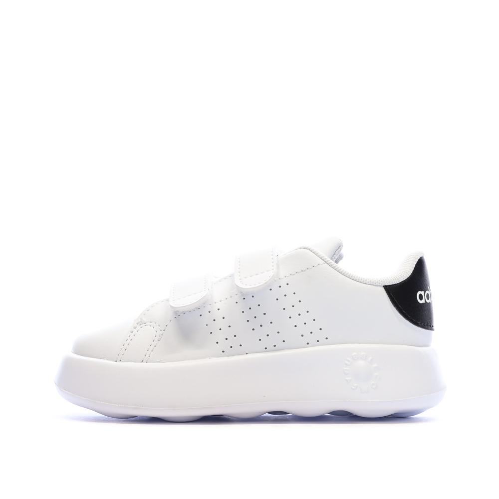 Baskets Blanches/Noir Garçon/Fille bébé Adidas Advantage pas cher