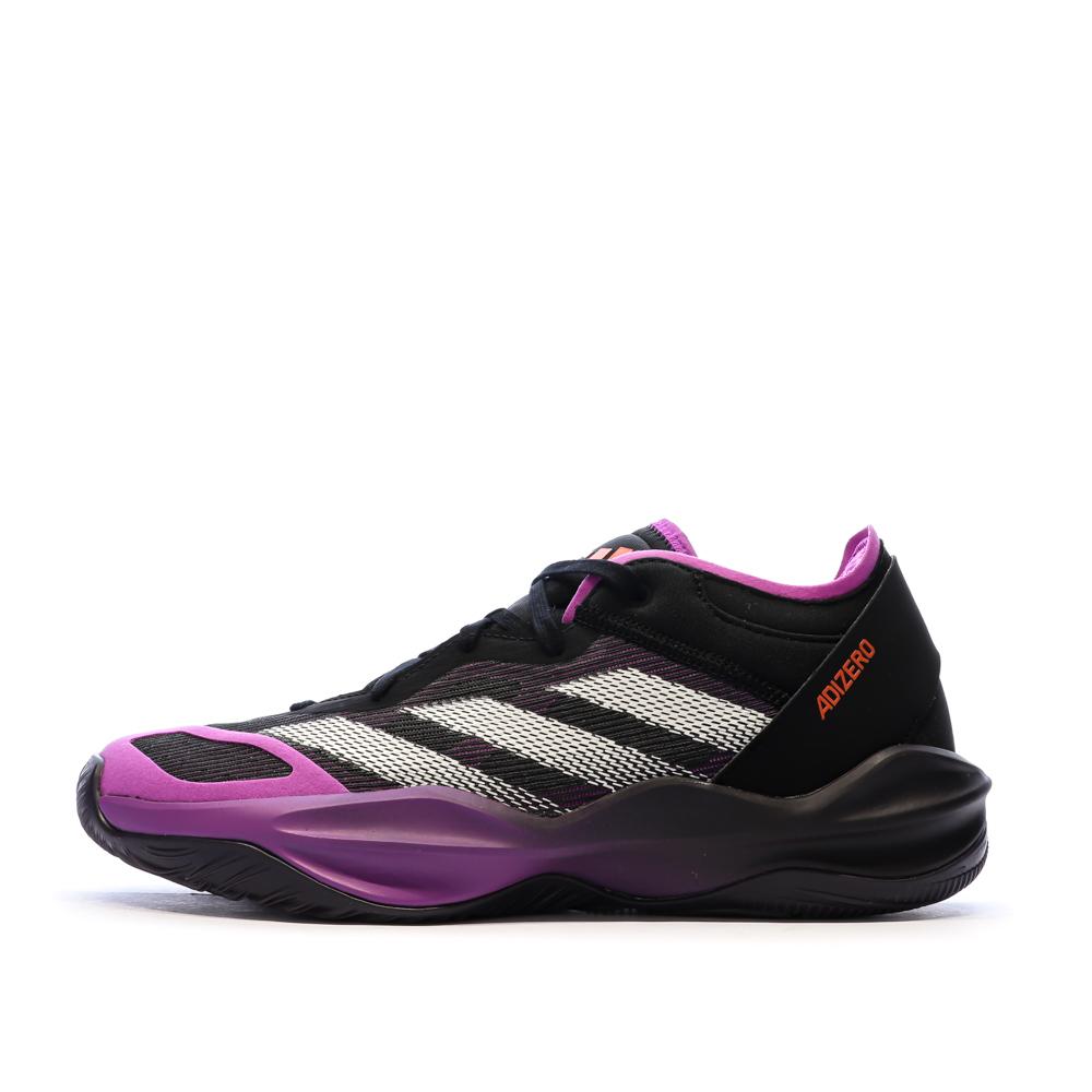 Chaussures de basketball Noir/Violet Homme Adidas Adizero pas cher