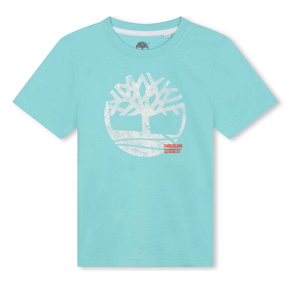 T-Shirt Bleu Clair Garçon Timberland T60087 pas cher