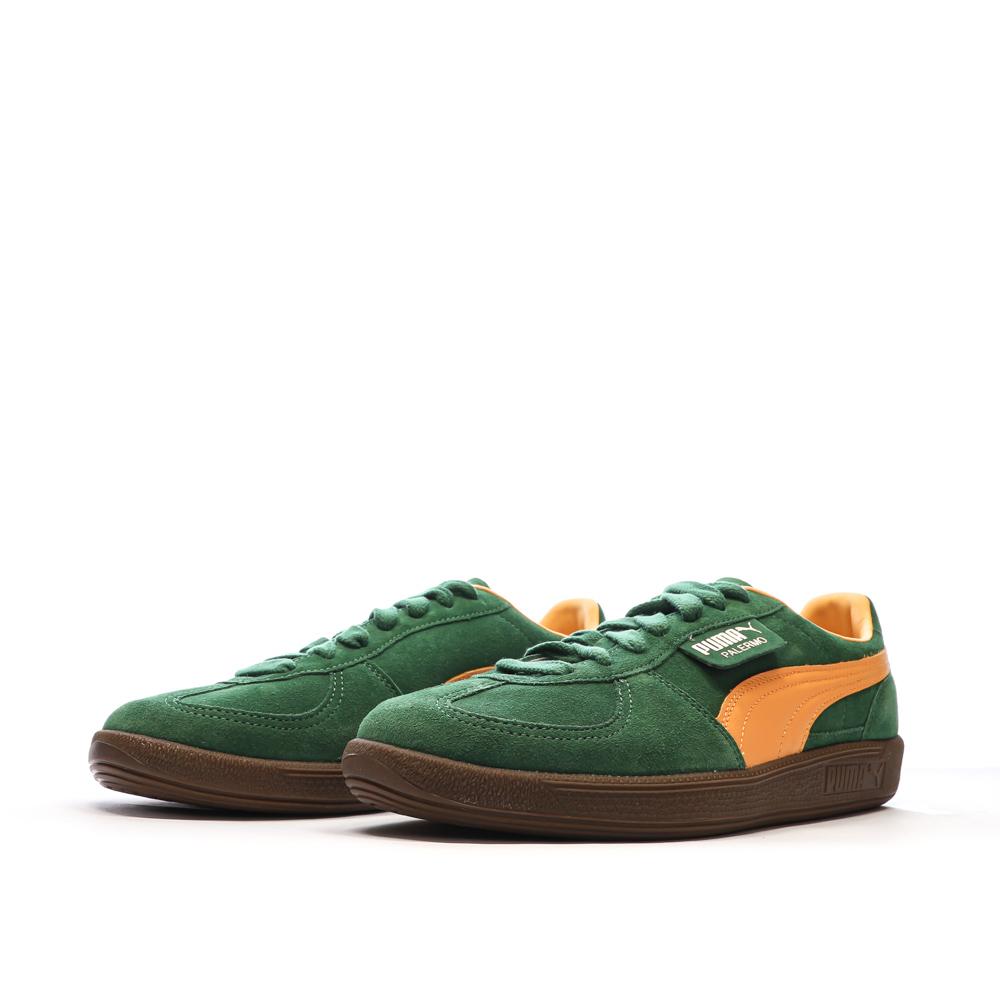 Baskets Vertes/Orange Homme Puma Palermo vue 6