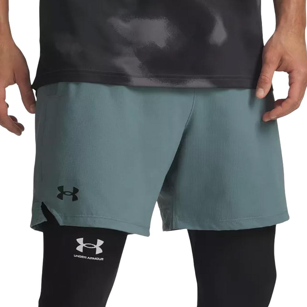 Pantalones cortos de running verdes/negros para hombre Under Armour Vanish Woven 1373718 barato