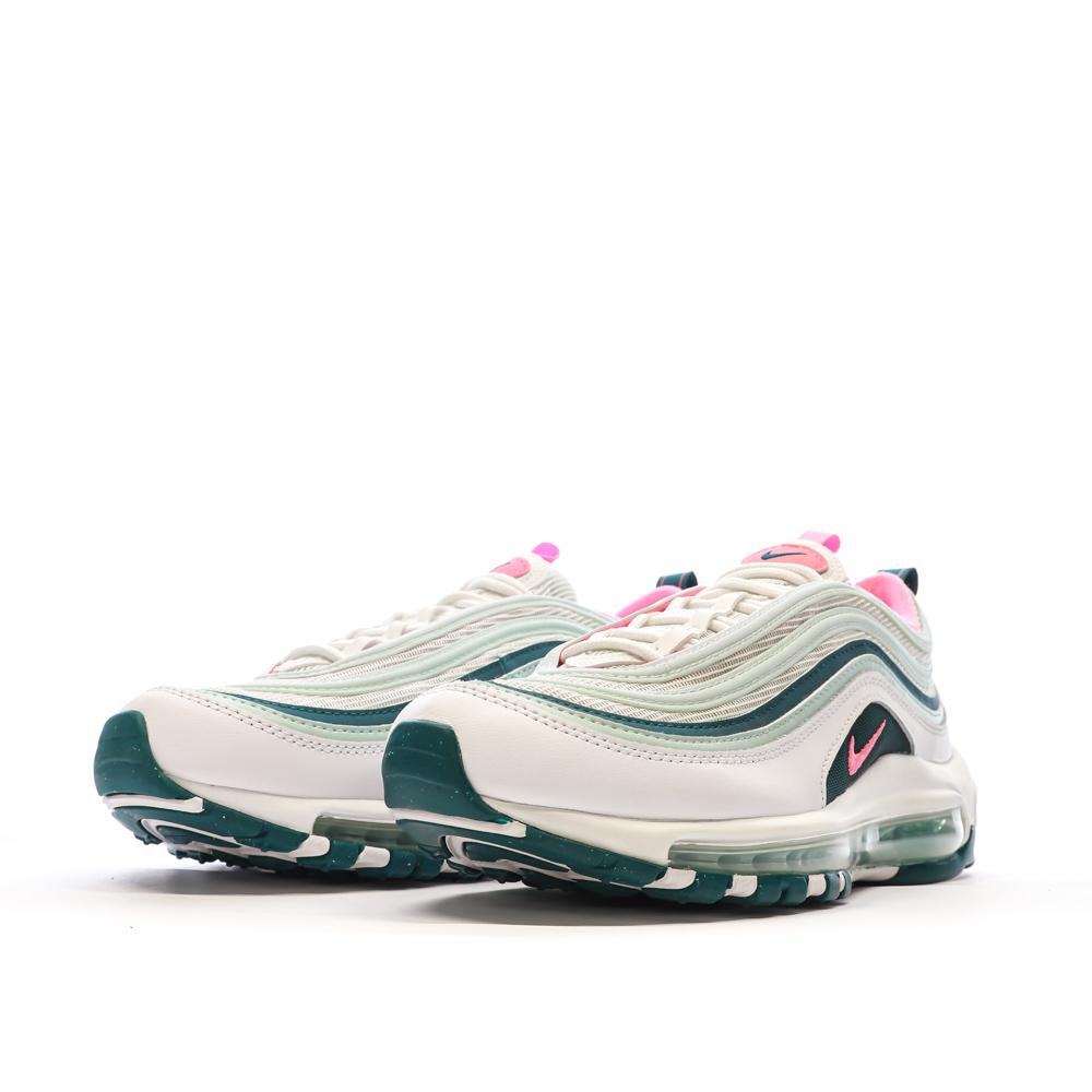 Baskets Vert/Rose Junior Nike Air Max 97 BG vue 6