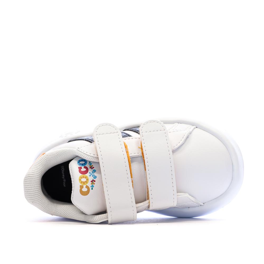 Baskets Blanches Enfant Adidas Coco Grand Court vue 4