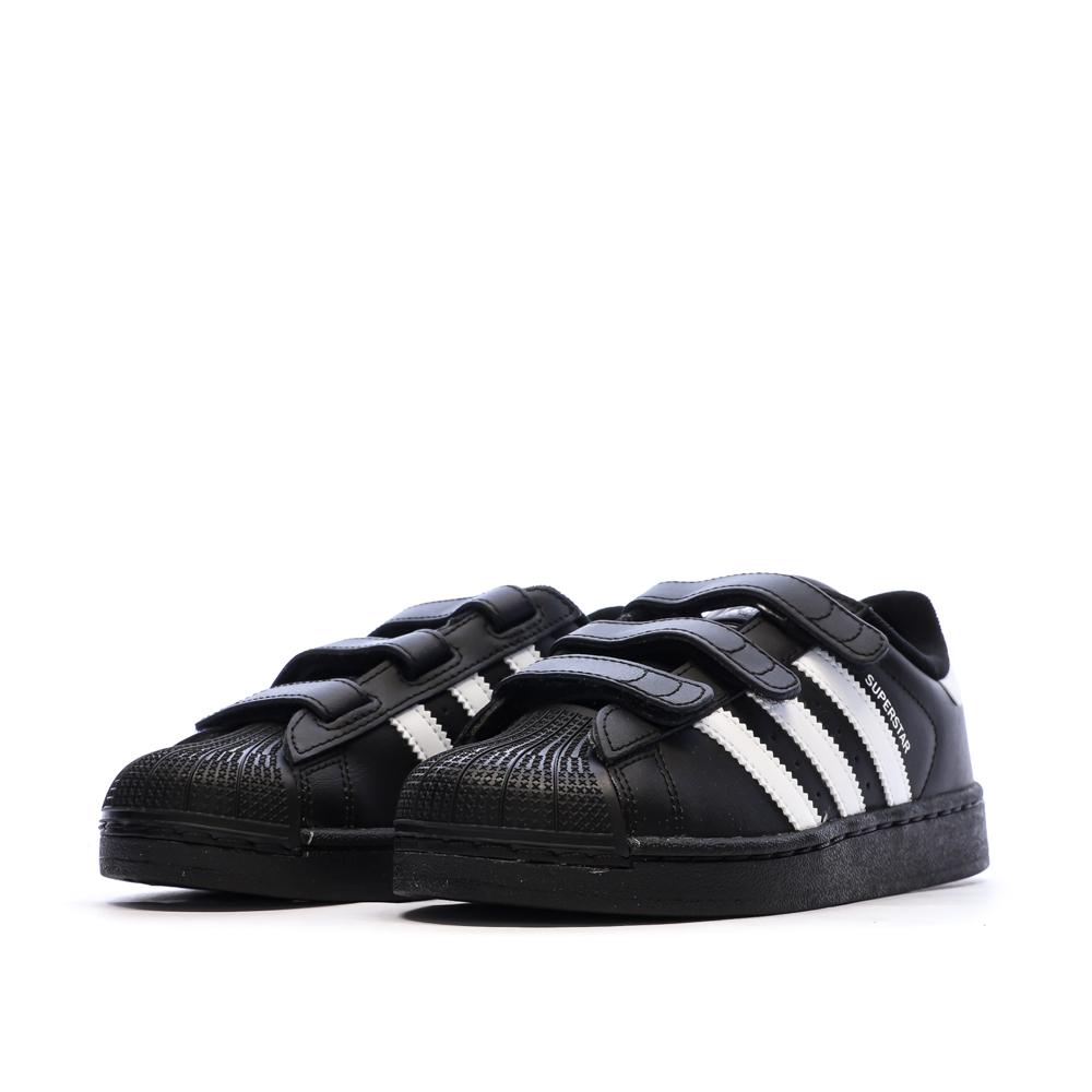 Schwarze Adidas Superstar Sneaker für Jungen Ansicht 6