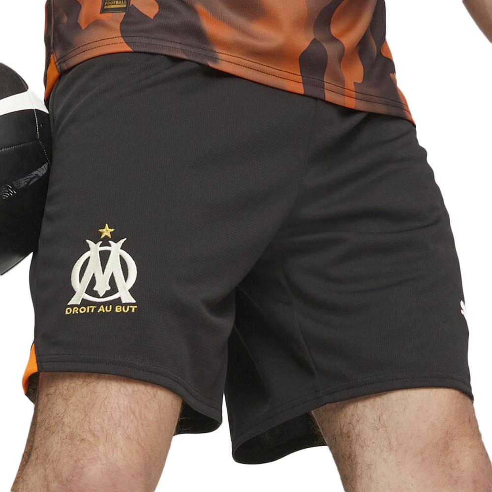 OM Short foot Noir Homme Puma 2023/24 pas cher